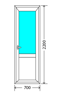 Балконный блок: дверь Exprof XS-358 32мм Щёлково