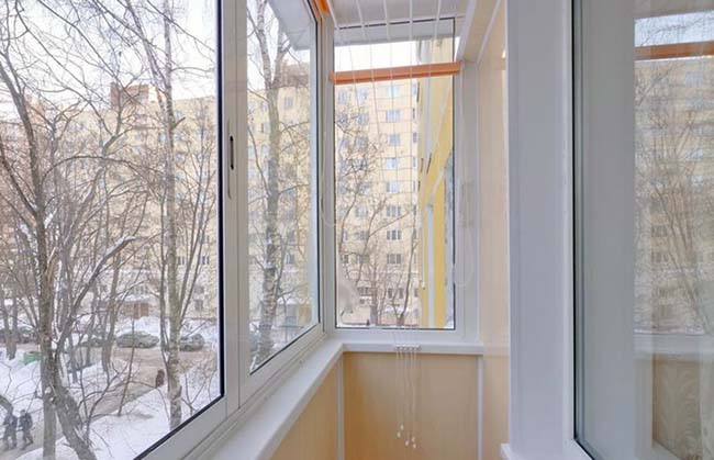 Зимнее остекление лоджии и балкона зимой Щёлково